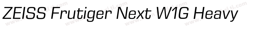 ZEISS Frutiger Next W1G Heavy Itali字体转换